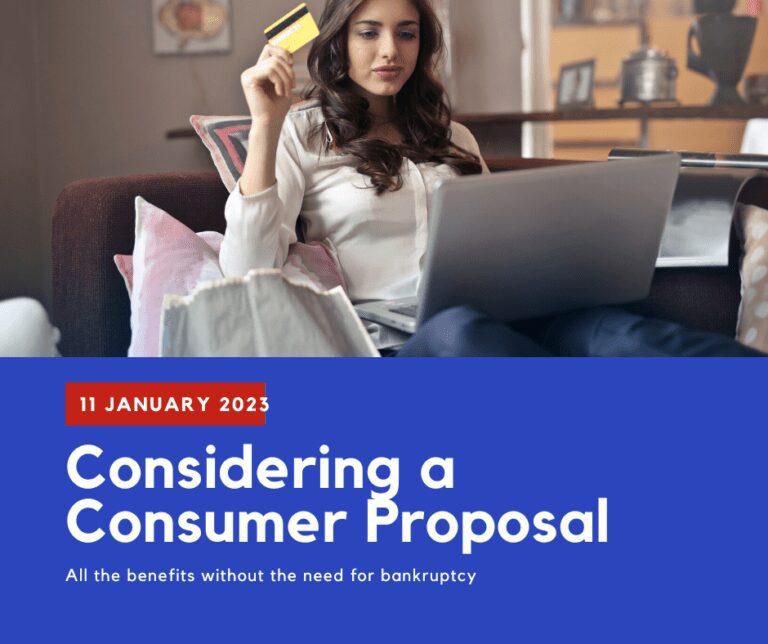 Considering a Consumer Proposal
