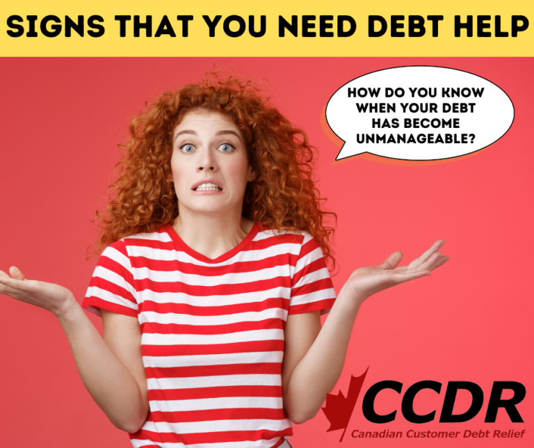 Signs that you need debt help